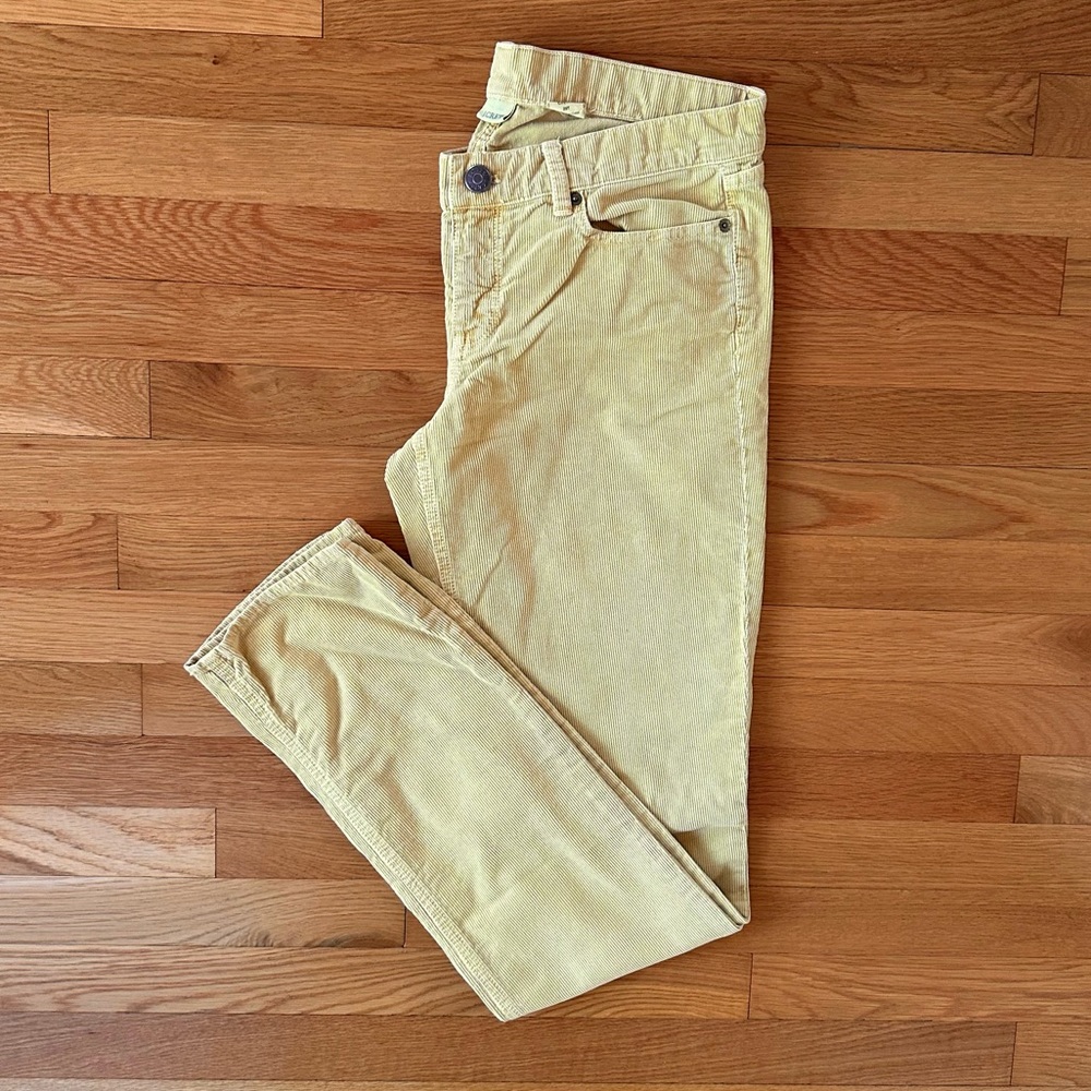 J.CREW Yellow Straight-Leg Corduroy Jeans